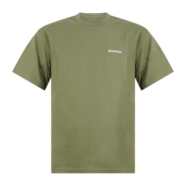 Dickies - T-shirt verde con ricamo logo sul fronte per uomo | dk0a89enk721 verde