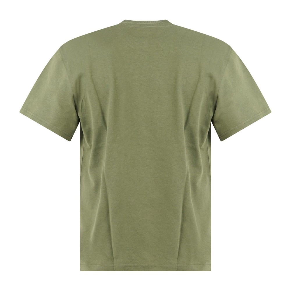 Dickies - T-shirt verde con ricamo logo sul fronte per uomo | dk0a89enk721 verde