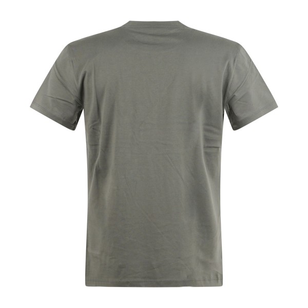 Armani Exchange - T-shirt verde in jersey di cotone con logo sul petto per uomo