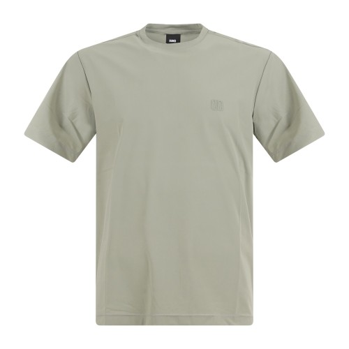 DUNO - T-shirt verde Stryker in tessuto tecnico con logo termosaldato per uomo