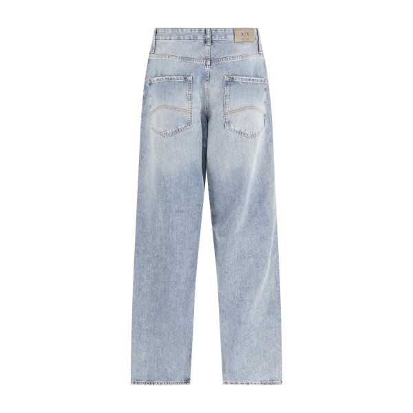 Armani Exchange - Jeans denim chiaro 5 tasche baggy fit per uomo | xm000076