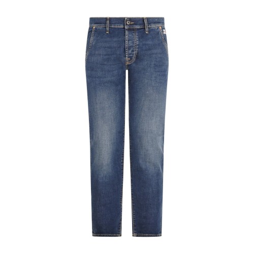 Roy Roger's - Jeans denim scuro Carlin New Elias tasca a filo slim fit per uomo
