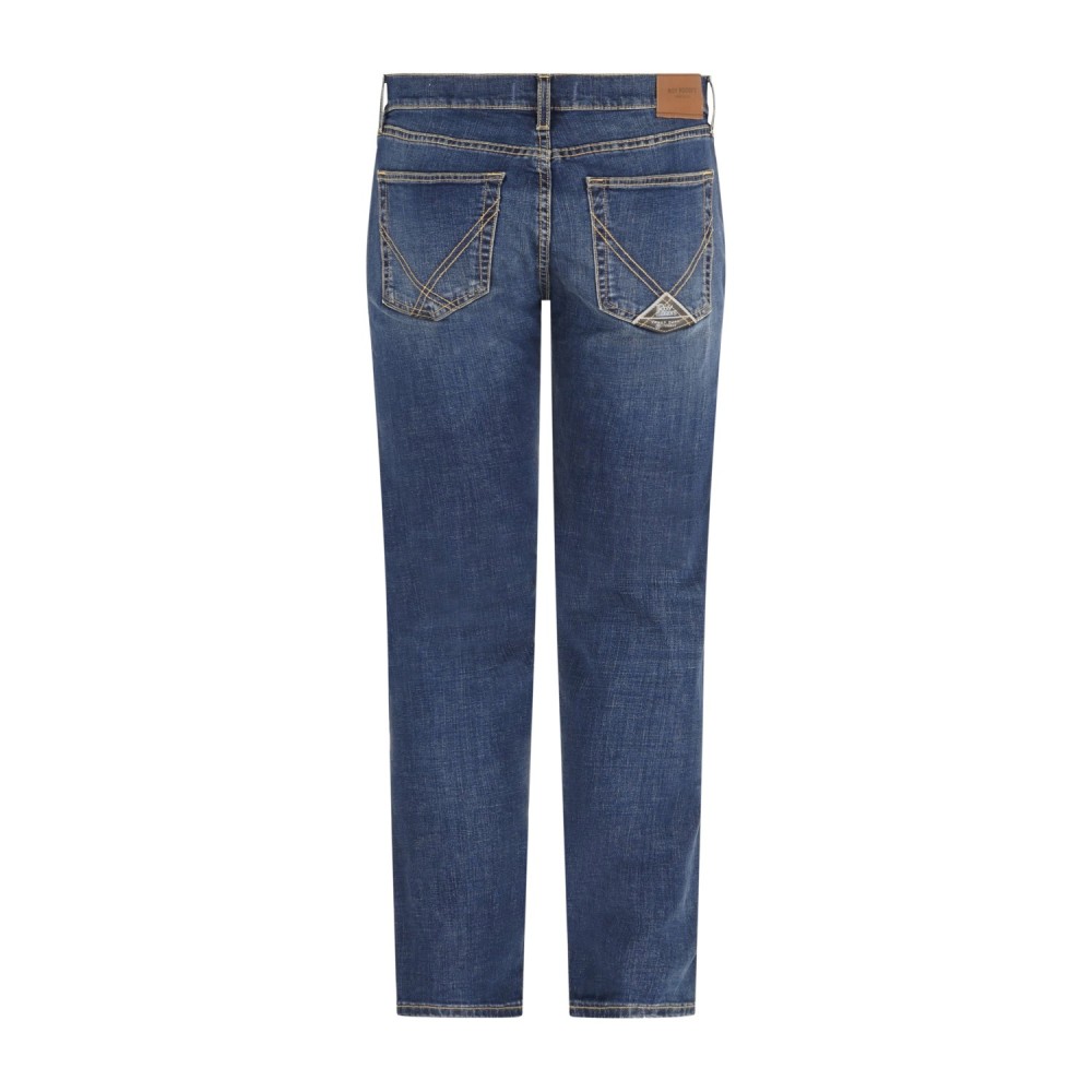 Roy Roger's - Jeans denim scuro Carlin New Elias tasca a filo slim fit per uomo