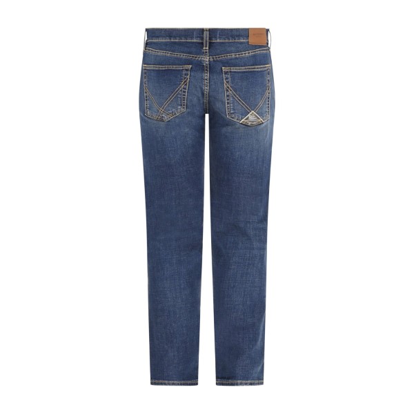 Roy Roger's - Jeans denim scuro Carlin New Elias tasca a filo slim fit per uomo