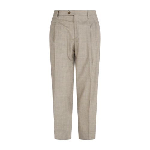 Briglia 1949 - Pantalone beige Arnos tasca a filo in fresco lana "Vitale