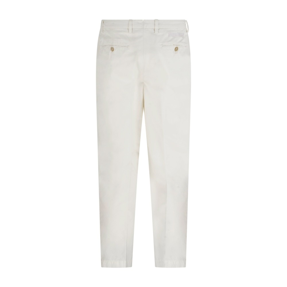 Briglia 1949 - Pantalone bianco Portobellod carrot fit tasca a filo per uomo |