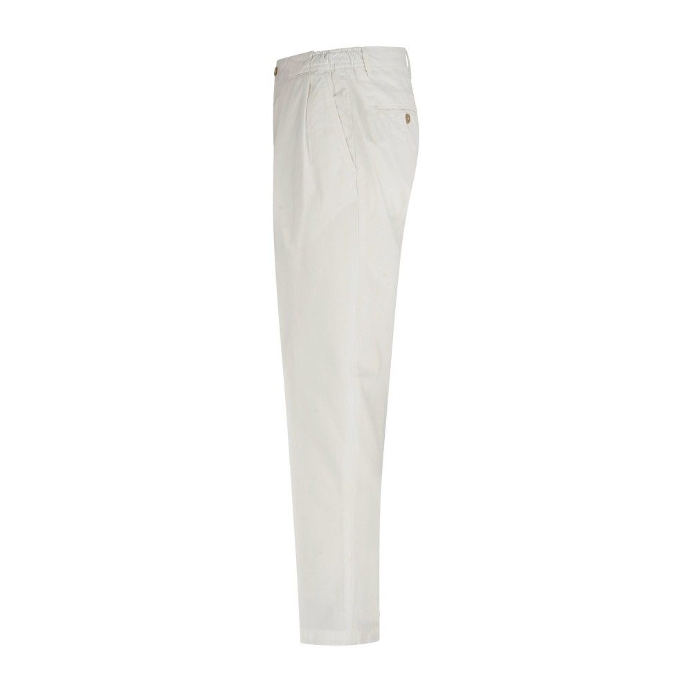 Briglia 1949 - Pantalone bianco Portobellod carrot fit tasca a filo per uomo |