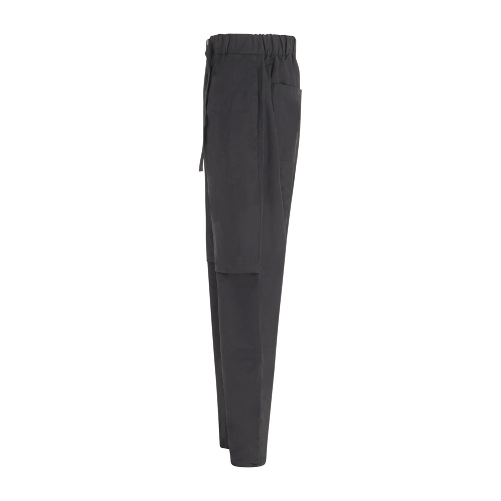Richmond X - Pantalone nero Ionia taglio dritto con elastico in vita e