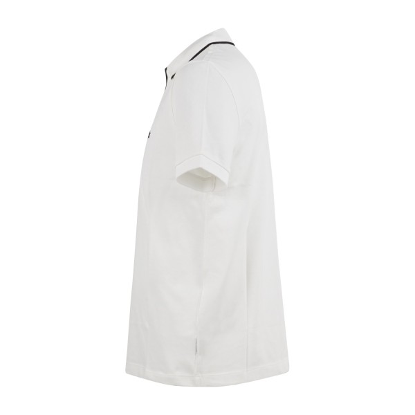 Armani Exchange - Polo bianca senza bottoni maniche corte con righe sul