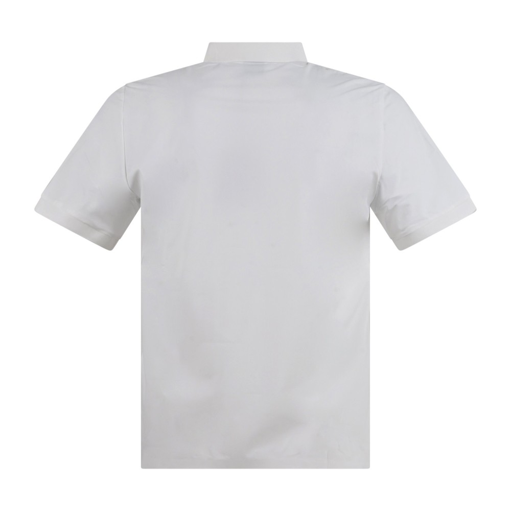 DUNO - Polo bianca Virix in tessuto tecnico con logo termosaldato per uomo |