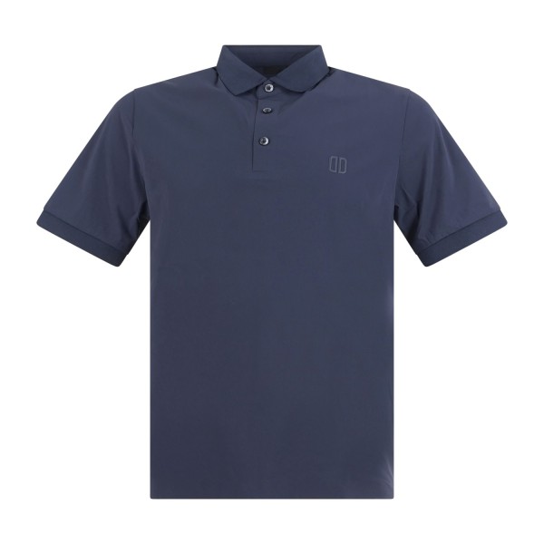 DUNO - Polo blu Virix in tessuto tecnico con logo termosaldato per uomo | virix