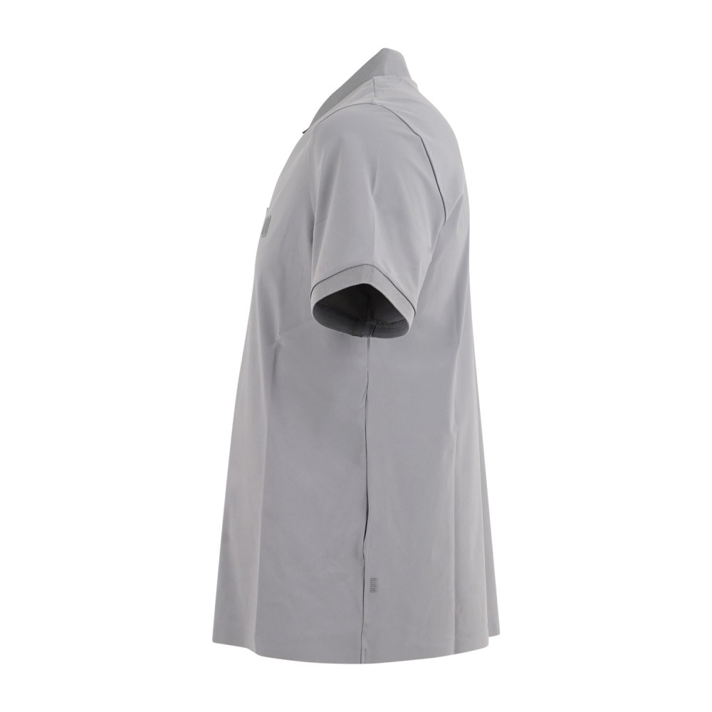 DUNO - Polo grigio Virix in tessuto tecnico con logo termosaldato per uomo |