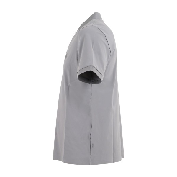 DUNO - Polo grigio Virix in tessuto tecnico con logo termosaldato per uomo |