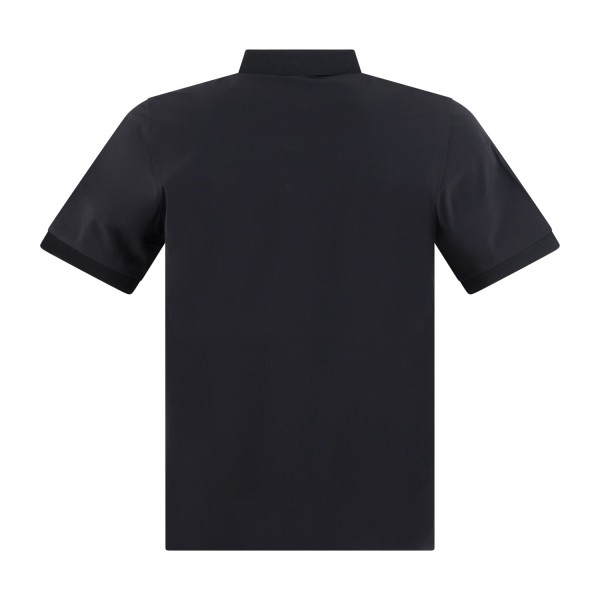 DUNO - Polo nera Virix in tessuto tecnico con logo termosaldato per uomo |