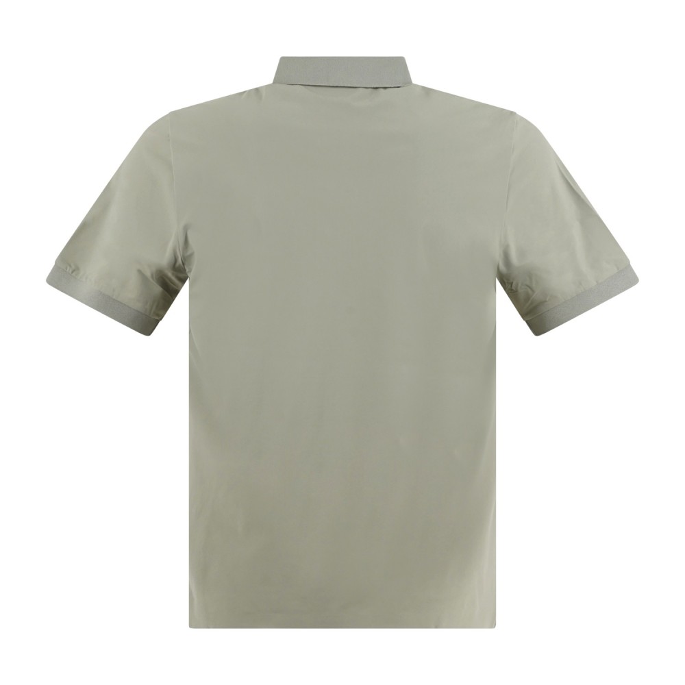 DUNO - Polo verde Virix in tessuto tecnico con logo termosaldato per uomo |