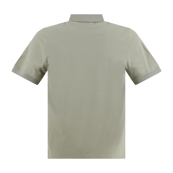 DUNO - Polo verde Virix in tessuto tecnico con logo termosaldato per uomo |