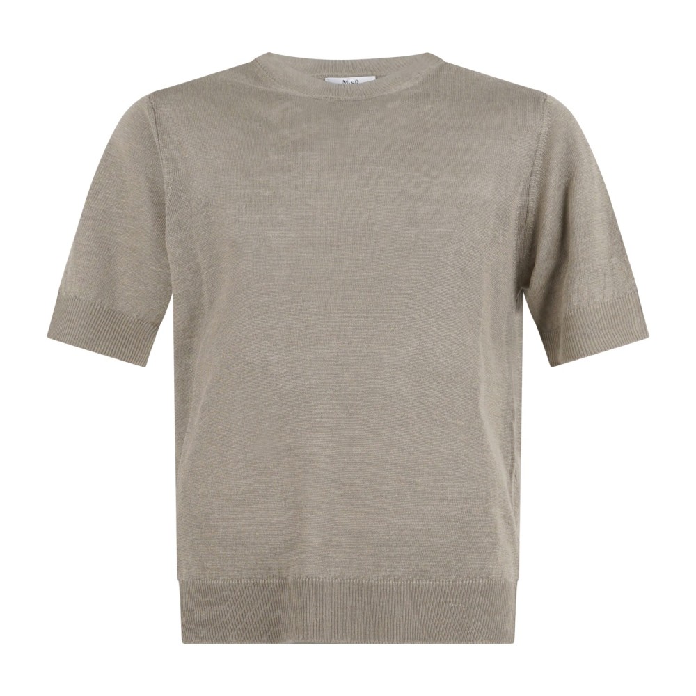 MASQ - T-shirt beige manica corta in maglia di lino per uomo | m5425-1042