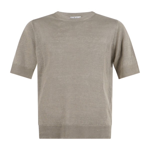 MASQ - T-shirt beige manica corta in maglia di lino per uomo | m5425-1042