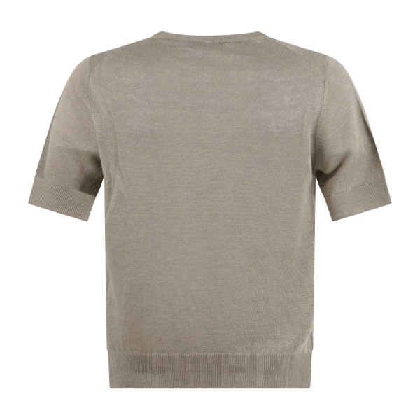 MASQ - T-shirt beige manica corta in maglia di lino per uomo | m5425-1042