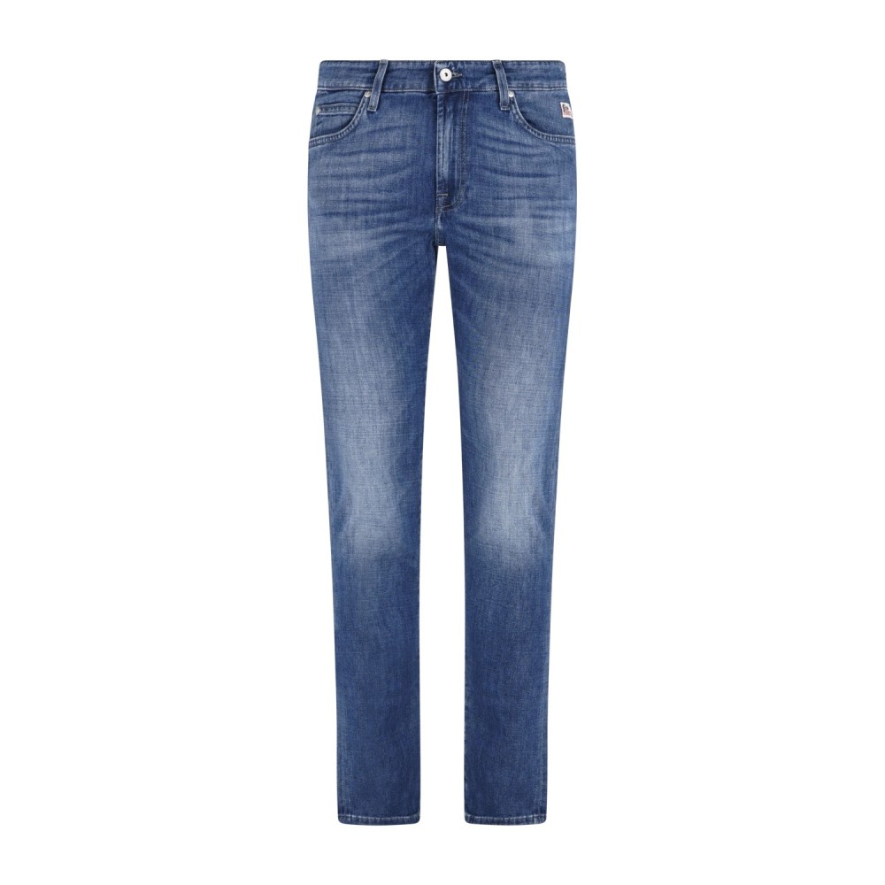 Roy Roger's - Jeans denim medio 517 Travis Soft 5 tasche slim fit per uomo |