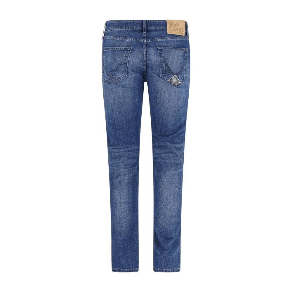 Roy Roger's - Jeans denim medio 517 Travis Soft 5 tasche slim fit per uomo |