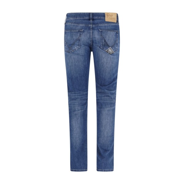 Roy Roger's - Jeans denim medio 517 Travis Soft 5 tasche slim fit per uomo |