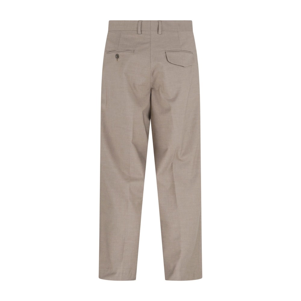 Marsem - Pantalone beige con pence sul fronte e loose fit per uomo | p080ss26