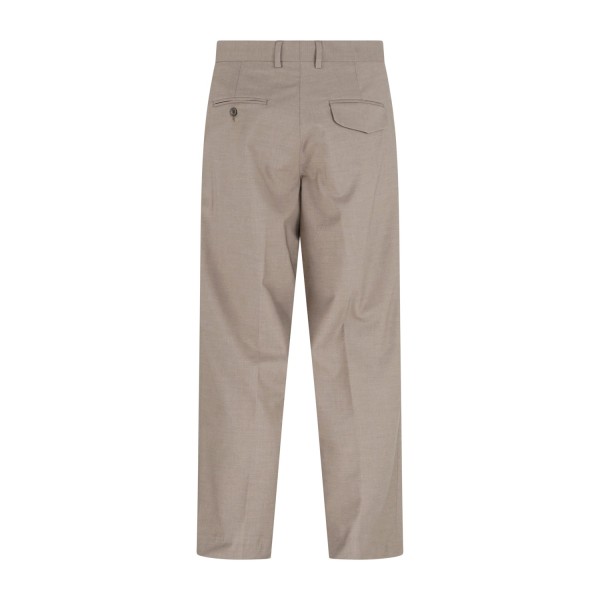 Marsem - Pantalone beige con pence sul fronte e loose fit per uomo | p080ss26