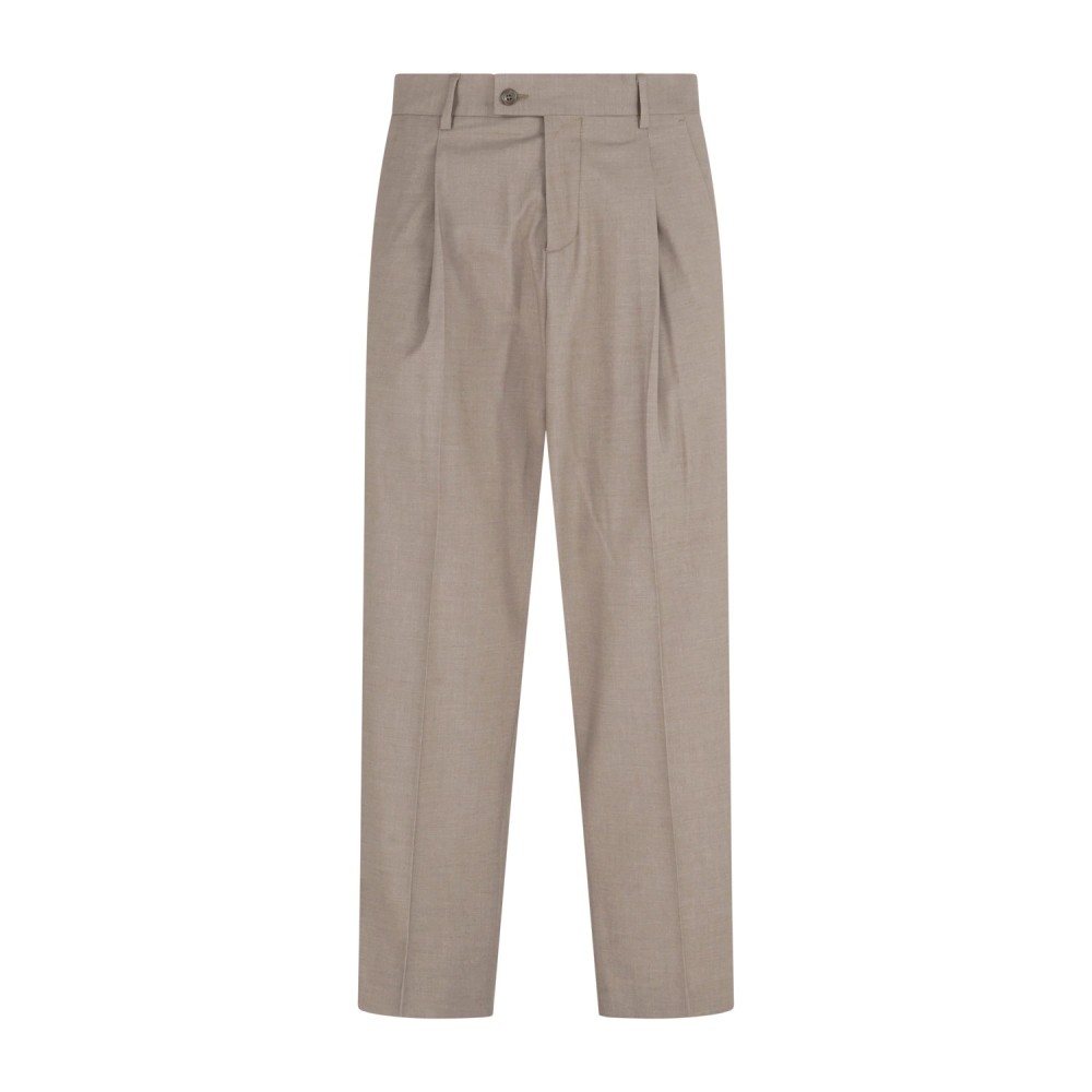 Marsem - Pantalone beige con pence sul fronte e loose fit per uomo | p080ss26