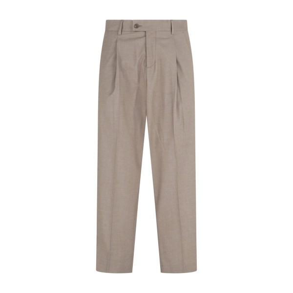 Marsem - Pantalone beige con pence sul fronte e loose fit per uomo | p080ss26