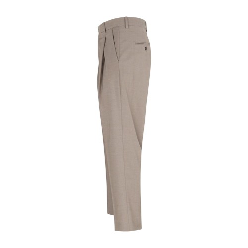 Marsem - Pantalone beige con pence sul fronte e loose fit per uomo | p080ss26 2
