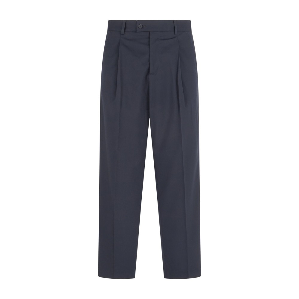 Marsem - Pantalone blu con pence sul fronte e loose fit per uomo | p080ss26