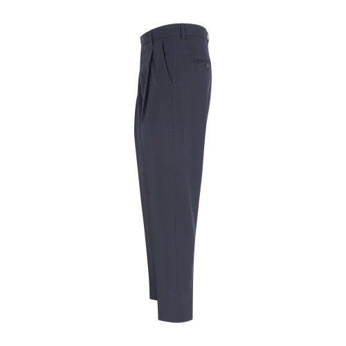 Marsem - Pantalone blu con pence sul fronte e loose fit per uomo | p080ss26 2