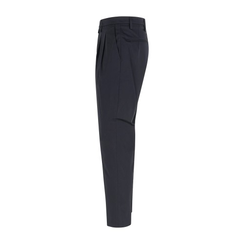 Barbati - Pantalone blu Oliver in cotone leggero con doppia pence over fit per 2