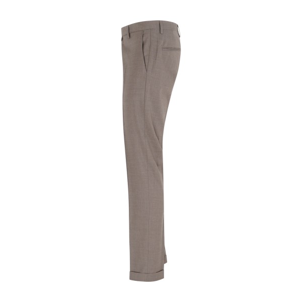 Briglia 1949 - Pantalone marrone Bg03s tasca a filo in lana per uomo | bg03s