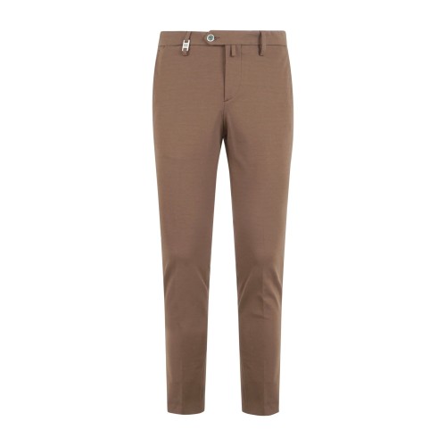 Barbati - Pantalone marrone Cyrus in jersey slim fit per uomo | p-cyrus-s