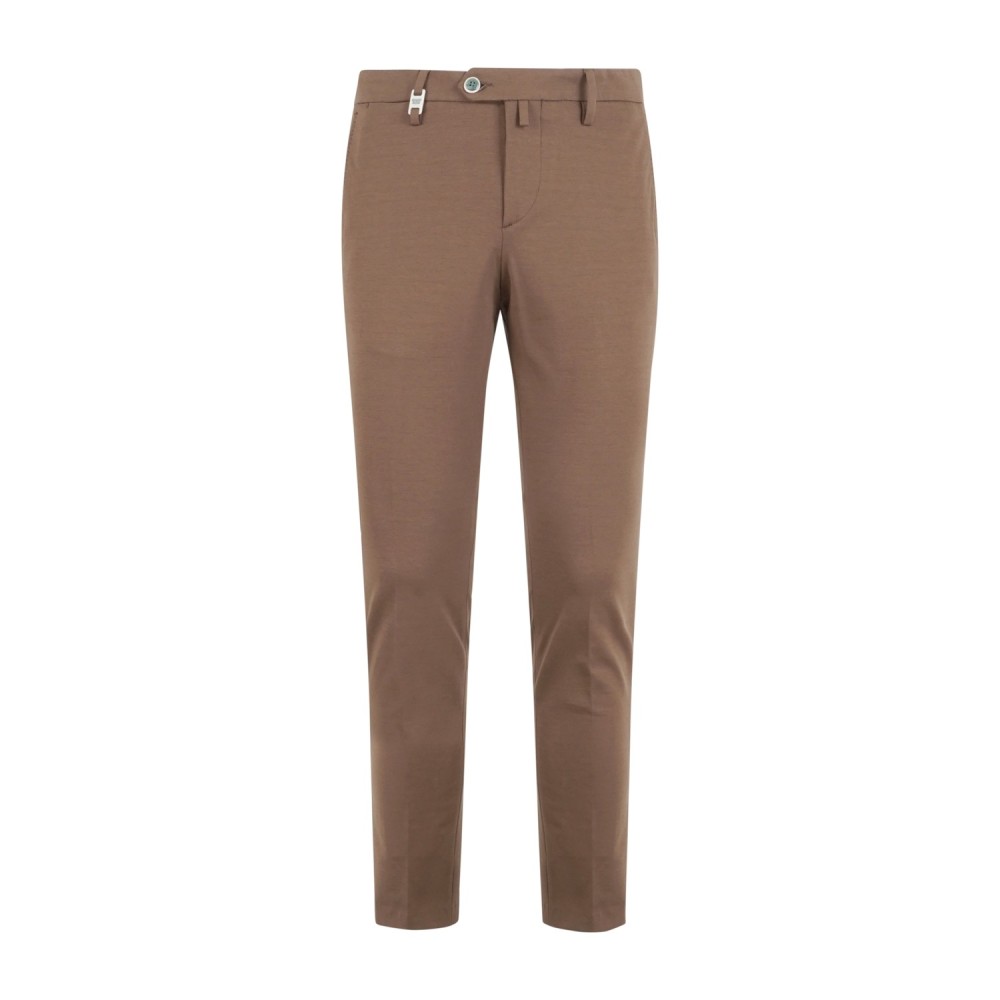 Barbati - Pantalone marrone Cyrus in jersey slim fit per uomo | p-cyrus-s