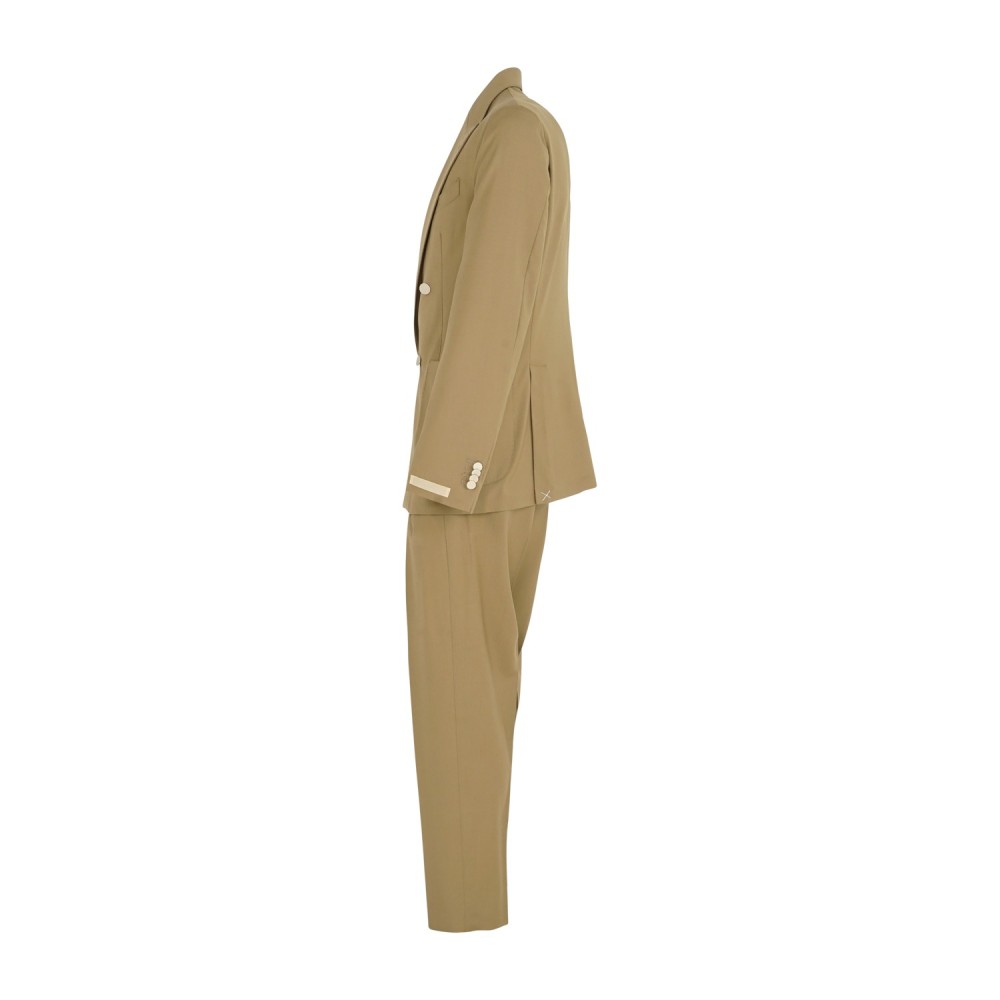 Briglia 1949 - Abito beige Bolgheripo doppiopetto basso in frescolana con