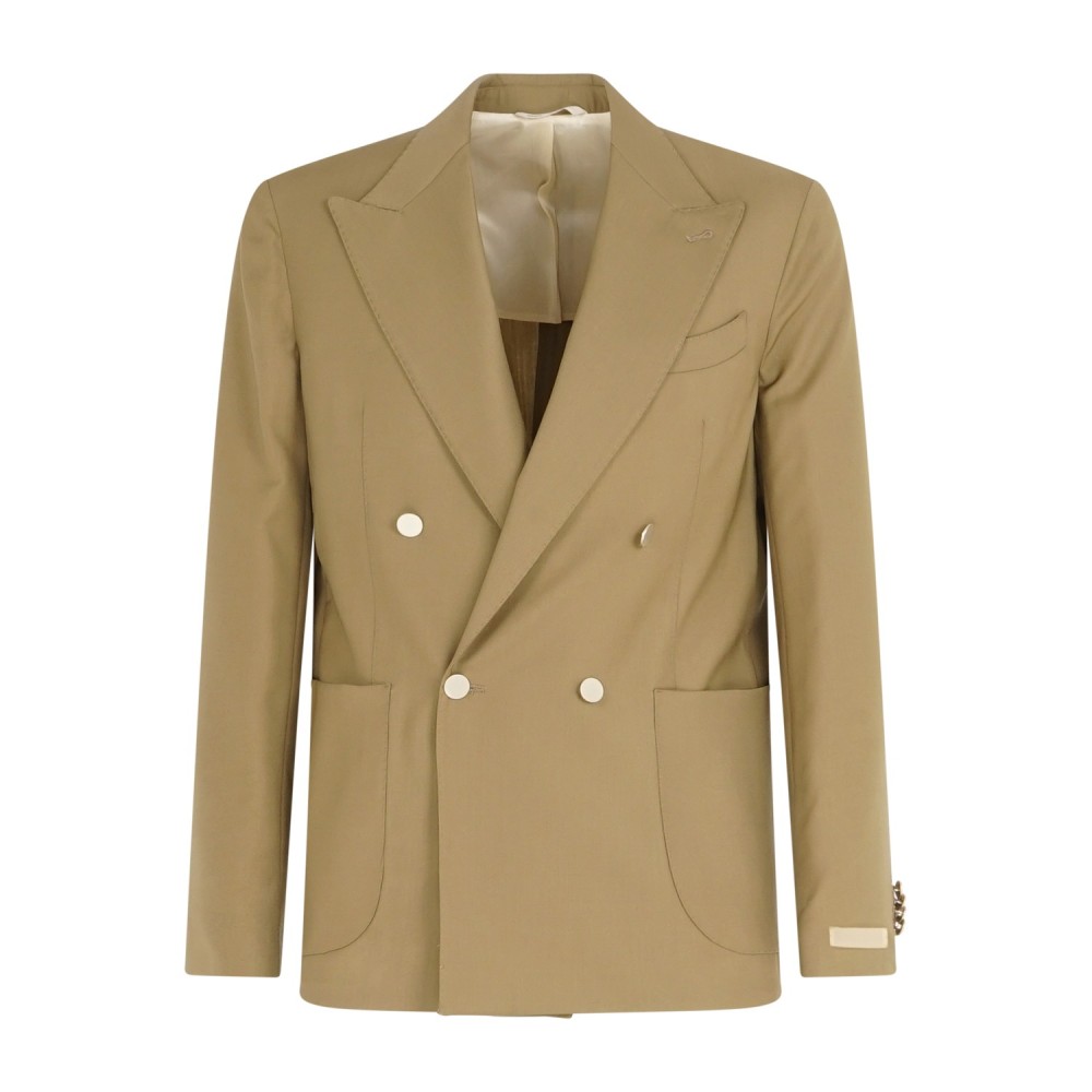 Briglia 1949 - Abito beige Bolgheripo doppiopetto basso in frescolana con
