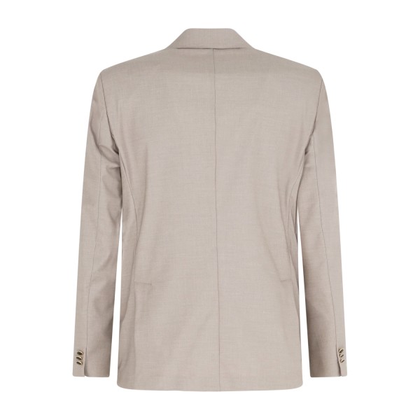 Marsem - Abito beige doppiopetto basso con pantalone palazzo per uomo |