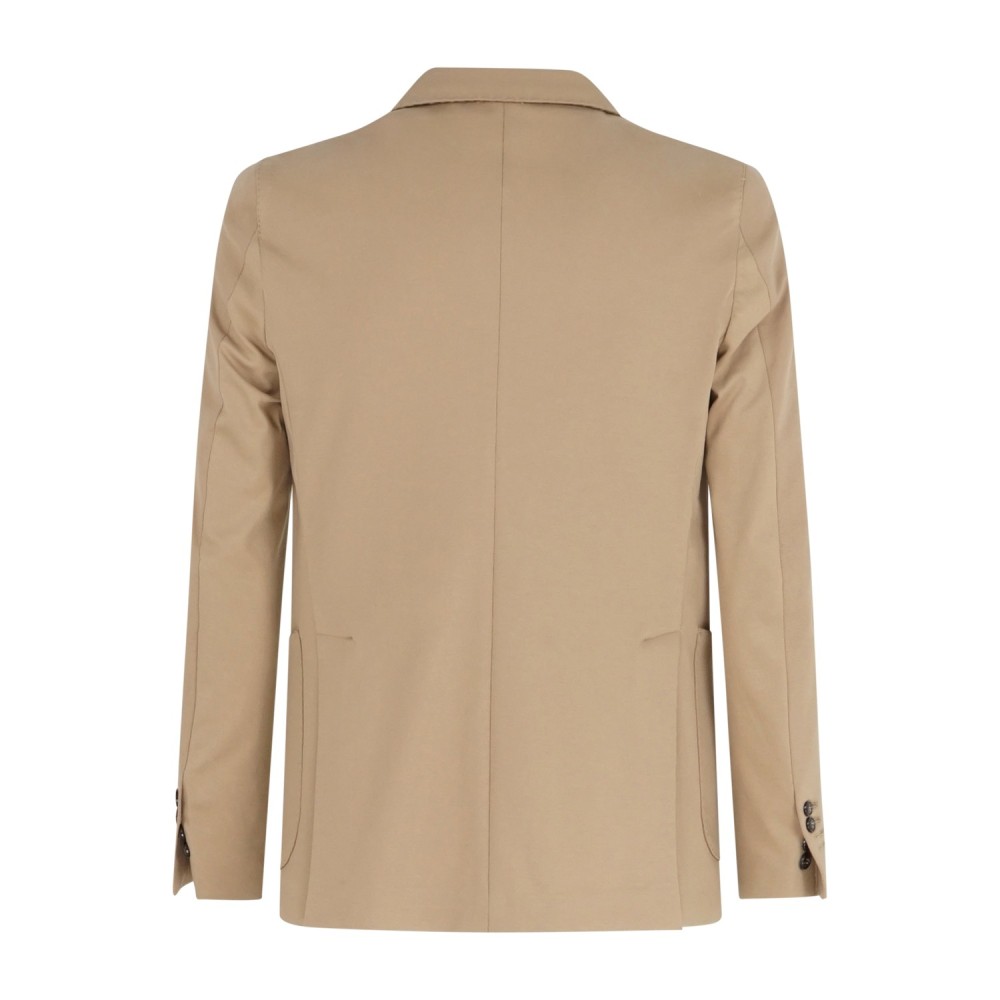 Daniele Alessandrini - Abito beige doppiopetto con rever a lancia per uomo |