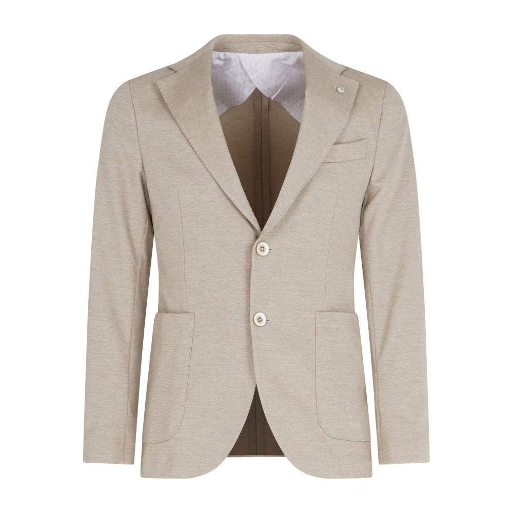 Barbati - Abito beige Gregory monopetto in jersey sfoderato per uomo |