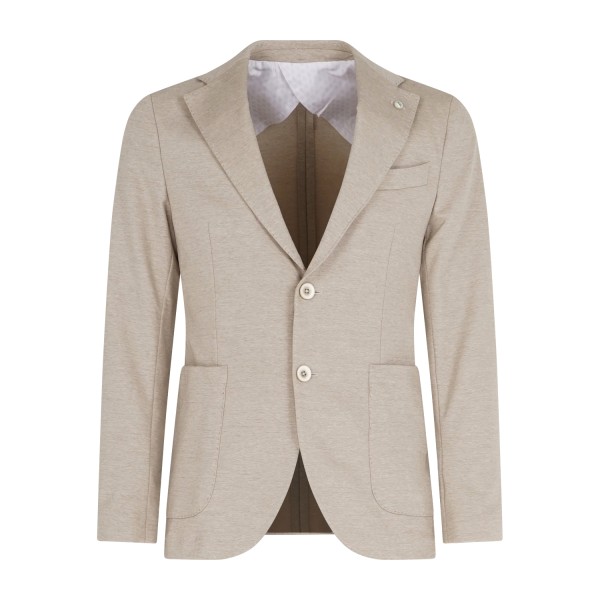 Barbati - Abito beige Gregory monopetto in jersey sfoderato per uomo |