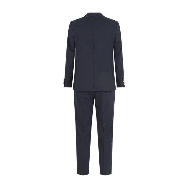 Alessandro Gilles - Abito blu doppiopetto con bottoni in metallo per uomo |