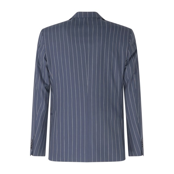 Havana & Co - Abito blu monopetto a righe con rever a lancia per uomo | h5248