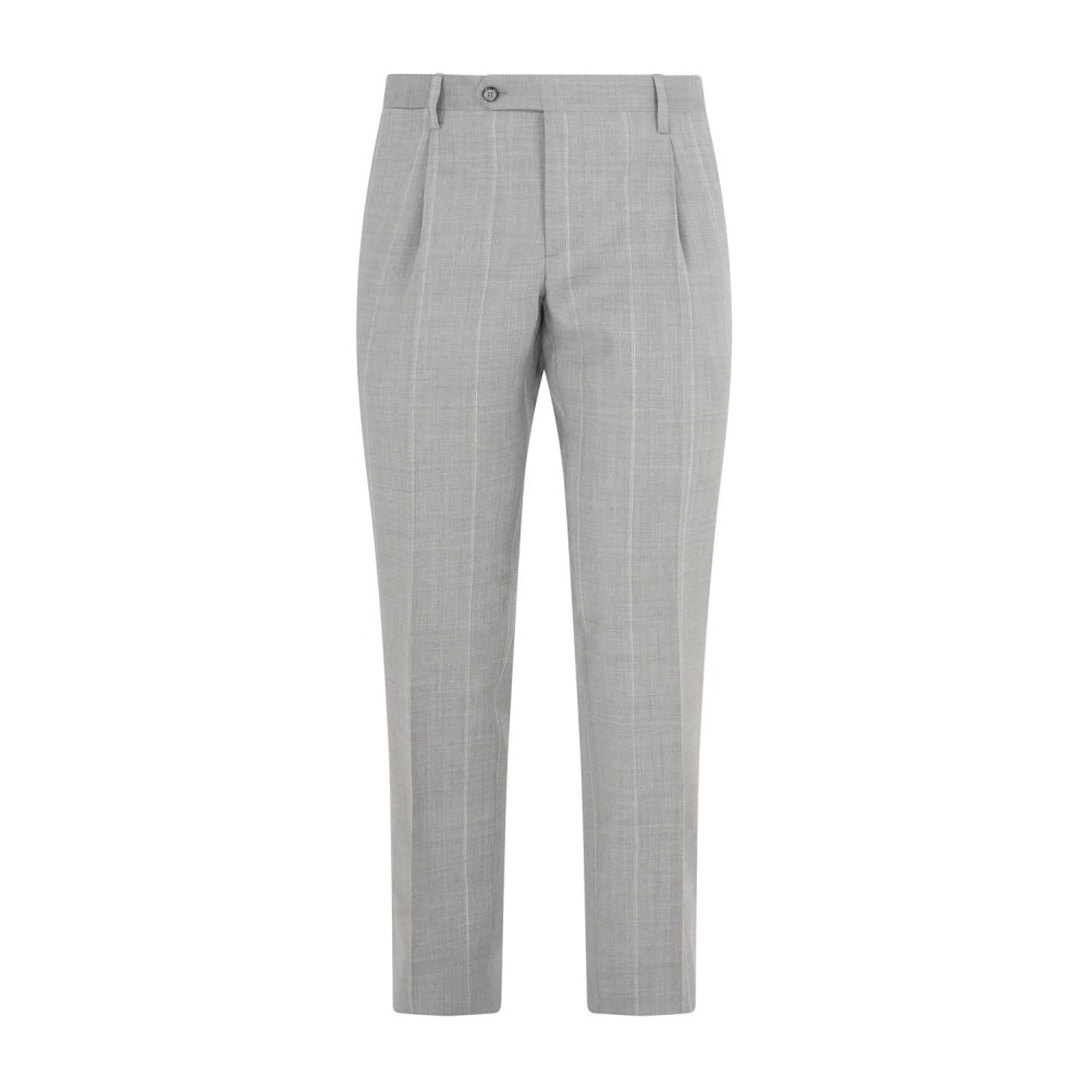 L.B.M. 1911 - Abito grigio Tom doppiopetto a righe in frescolana per uomo |