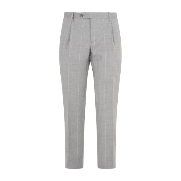 L.B.M. 1911 - Abito grigio Tom doppiopetto a righe in frescolana per uomo |