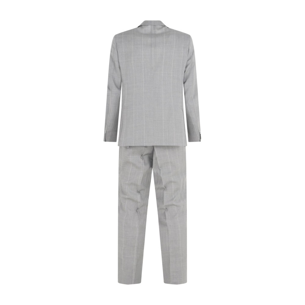 L.B.M. 1911 - Abito grigio Tom doppiopetto a righe in frescolana per uomo |