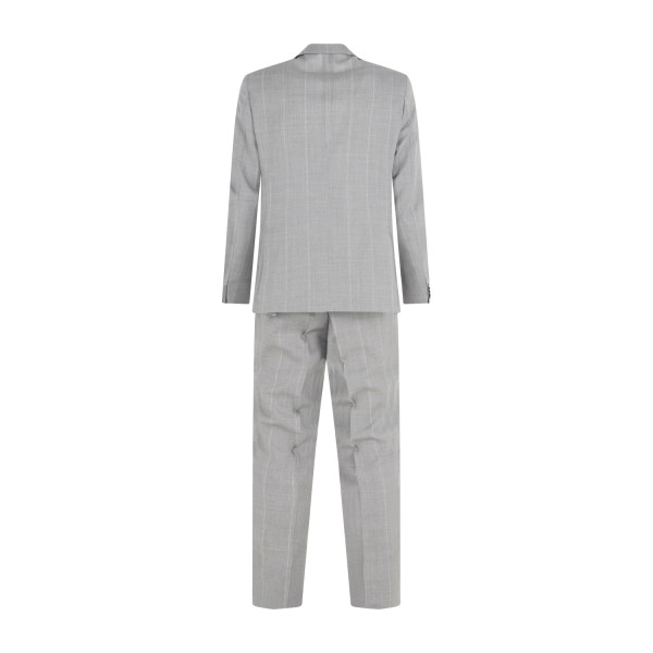 L.B.M. 1911 - Abito grigio Tom doppiopetto a righe in frescolana per uomo |