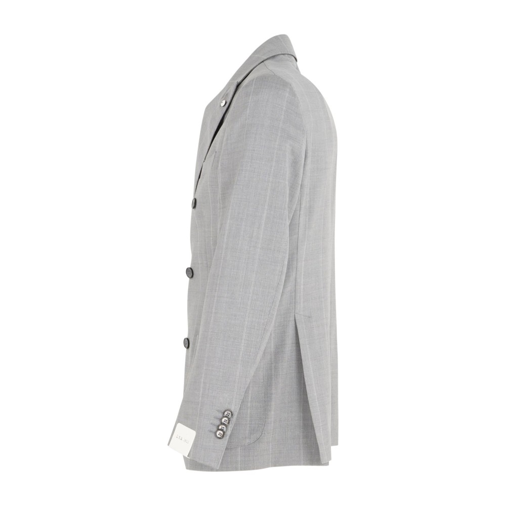 L.B.M. 1911 - Abito grigio Tom doppiopetto a righe in frescolana per uomo |